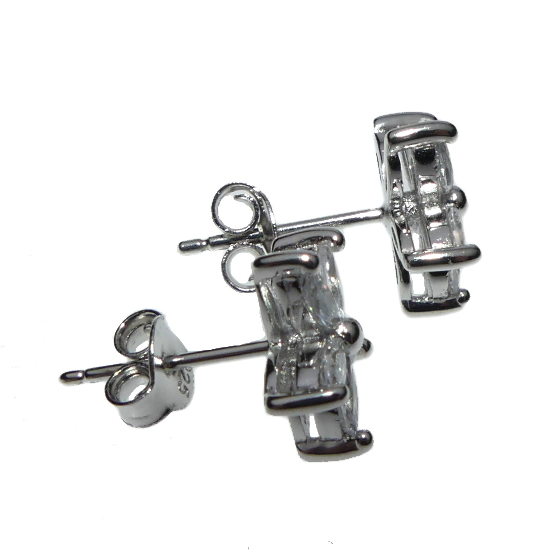 Stříbrné náušnice - kytičky