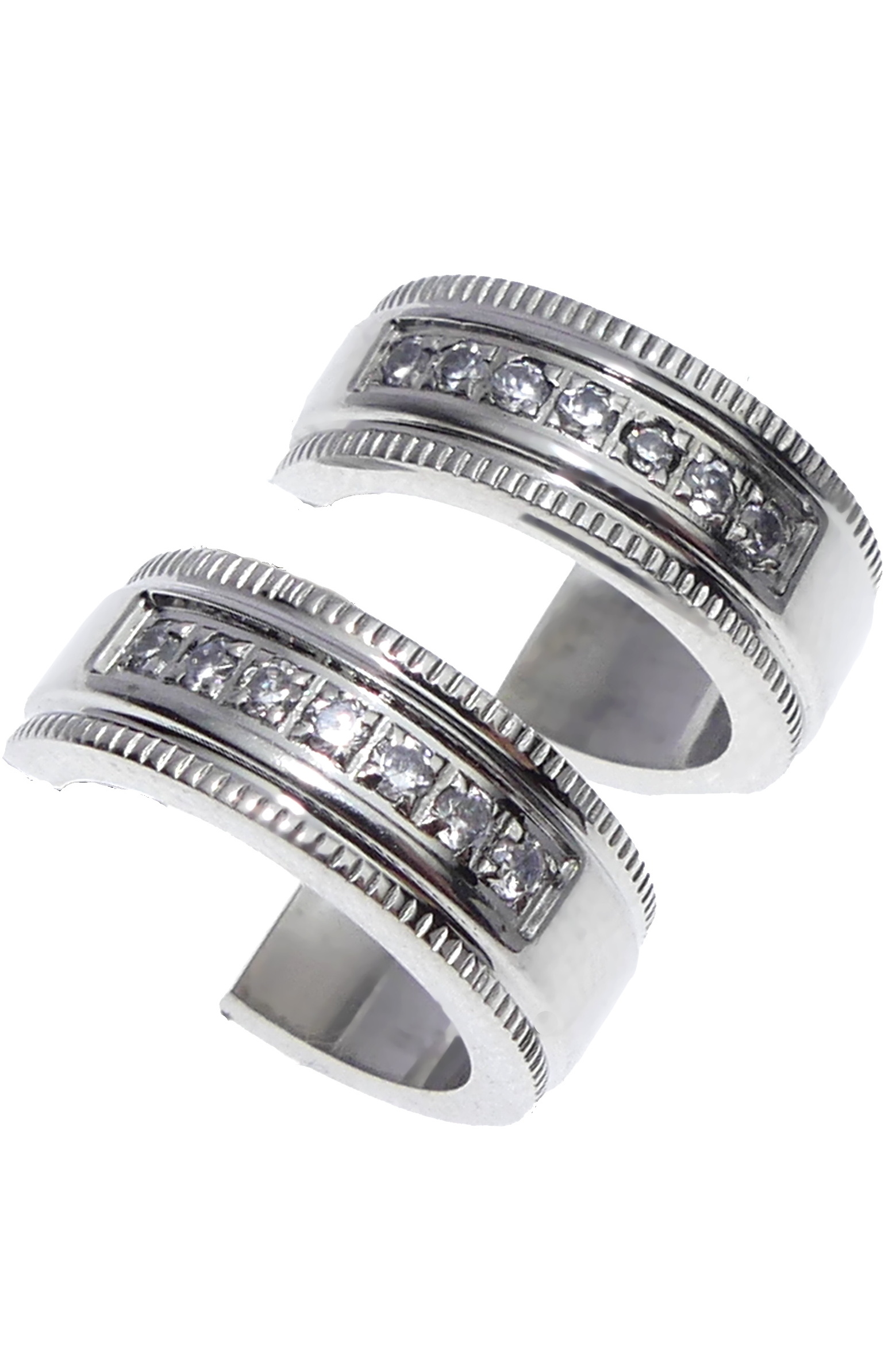 Ocelové náušnice - půlkroužky