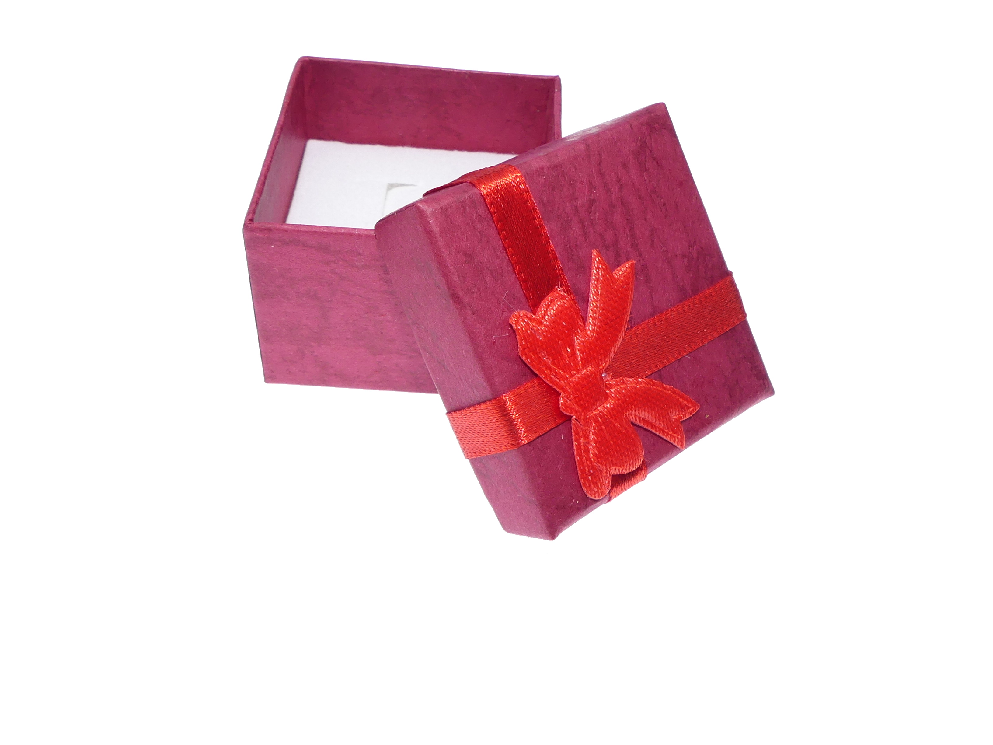 Papírová krabička na šperky - červená