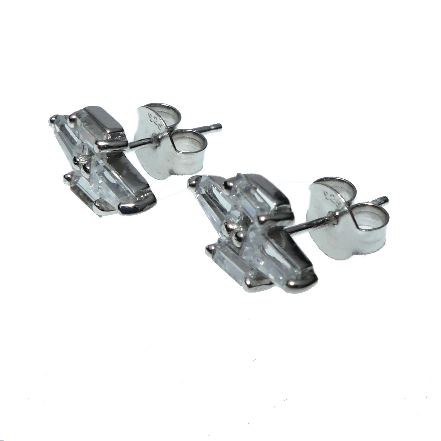 Stříbrné náušnice - kamenové