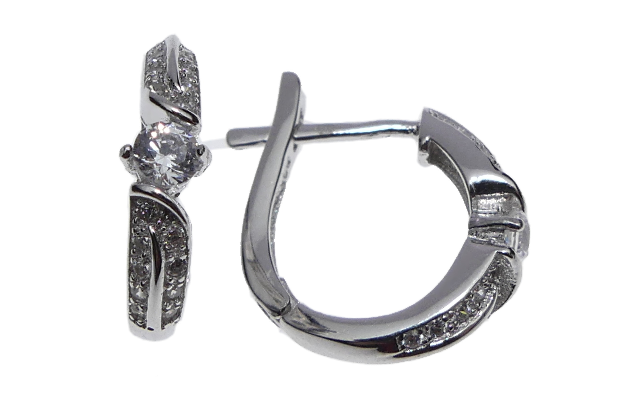 Stříbrné náušnice - kamenové