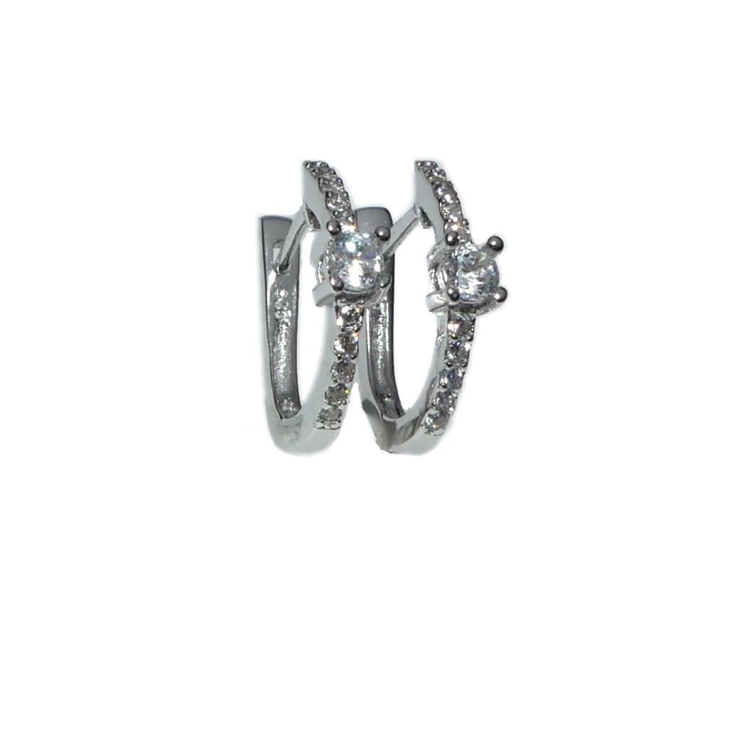 Stříbrné náušnice - kamenové