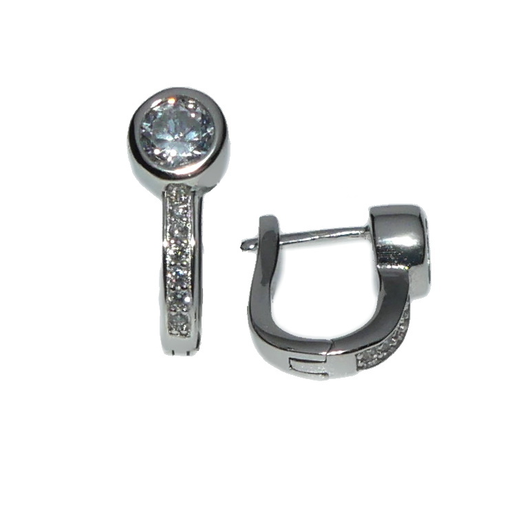 Stříbrné náušnice - kamenové